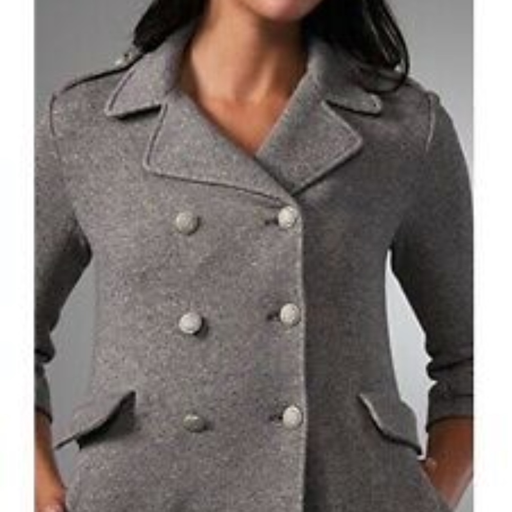 GRYPHON Double Breasted Shrunken Peacoat Wool M